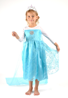 Elsa Frozen - Kostým oblečenie šaty ELSA Land Ice Frozen 120
