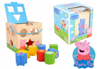 Pepa Pig - Vzdelávacie kocky Drevené Peppa Sorter Tvary