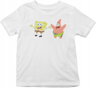 Spongebob - Detské tričko L-SpongeBob a Starfish