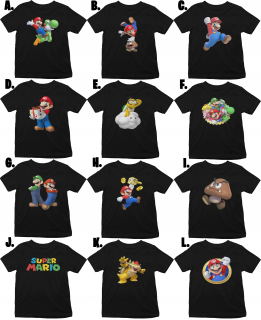 Super Mario - Detské tričko - Super Mario-Mnoho dizajnov