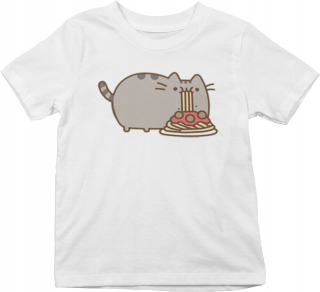 Pusheen - Detské tričko XL - Pusheen a špagety