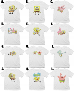 Spongebob - Detské xxs-SpongeBob T-Shirt. Mnoho návrhov