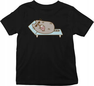 Pusheen - T-shirt bavlna xxs - Pusheen na solárium