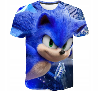 SONIC hračky - Tričko pre deti Sonic 3D
