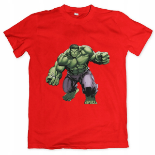 HULK - Detské tričko HULK-02 ČERVENÉ R.152