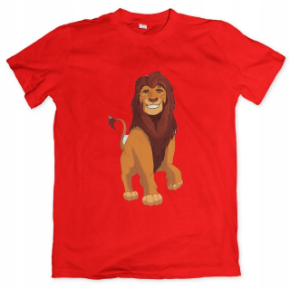 Leví kráľ - Detské tričko King Lew-02 Red R.152
