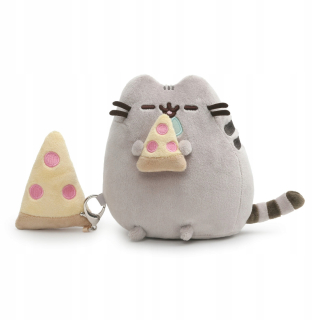 Pusheen - Mačka Puschen Mascot s pizza s kľúčom