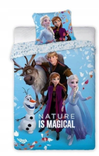 Elsa Frozen - Pozemok Ice II Posteľná bielizeň 160x200 + 70x80 cm od ruky MG