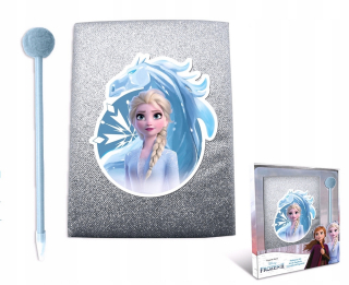 Elsa Frozen - Pozemok ľadu denníka s perom s mrazenými čerpadlami