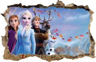 Elsa Frozen - Pozemok ľadu mrazeného nálepky na 60x39 stene # 136