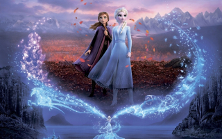 Elsa Frozen - Pozemok z ľadového mrazeného nálepky - plagát 80 cm K4