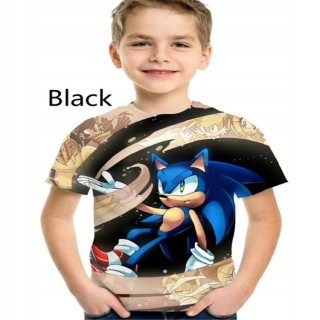 SONIC hračky - Krátke Sonic 3D rukávy pre chlapcov a TZ 09