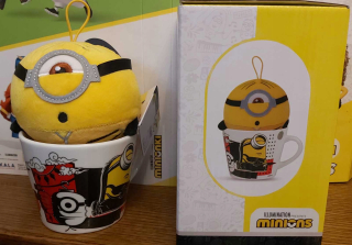 Mimoni - Hrnček s Plushy Minion Runners-Stuart Kung Fu