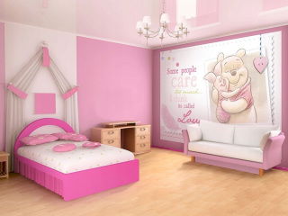 Medvedík Pú - Winnie Pú a priatelia Nástenné nástenné maľby 368x254 cm