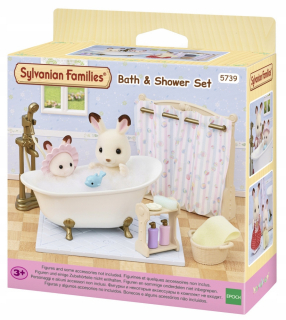 Kúpeľňa s vaňou a sprchou Sylvanian Families
