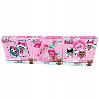 Bábiky LOL - L.O.L 3 Hry Puzzle Domino 6046354