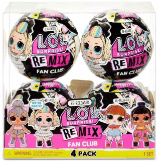 Bábiky LOL - L.O.L. Surprise Remix Fan Club 4 Pack 422563