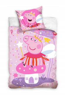 Pepa Pig - L95 Detská posteľná bielizeň bavlna 140/200 Prasa PEPPA