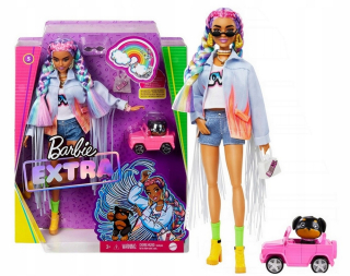 Barbie Doll Doll Extra + Pseuse v aute + príslušenstvo