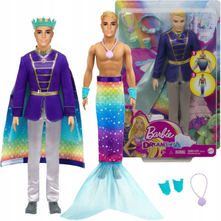 Doll Barbie Ken Prince Siren Mermaid Transformácia