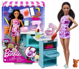 Barbie bábika - Barbie Doll v kuchynskej súprave Mixer rúra