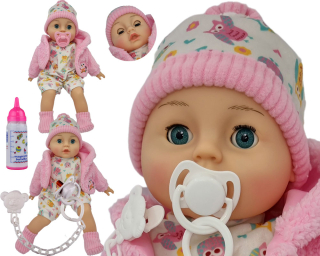 Bábika New Born Baby - Bobas Doll hovorí a spieva uzatvára oči Teat_89k
