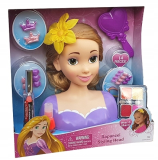 . Hlava na Disney Princess Styling s kozmetickými doplnkami a kozmetikou