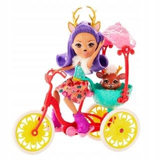 ENCHANTIMALS - Bábika echantimals danes je deer + gjx30 4+ bicykli