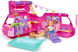 STEFFI bábika - Doll EVVI Dovolenka skladací Kamper Prístup. Simba