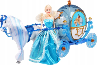 Elsa Frozen - Bábika ľadu s koňom a karcard