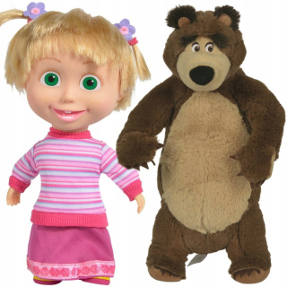 Sada bábika Máša a maskot medveď Misha