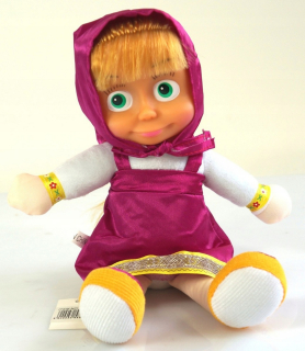 Máša a medveď - Bábika masha a medveď 30cm maskot hovorí spievať