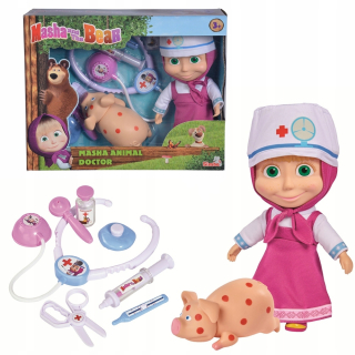 Máša a medveď - Doll Masha Veterinárny lekár Lekárske doplnky