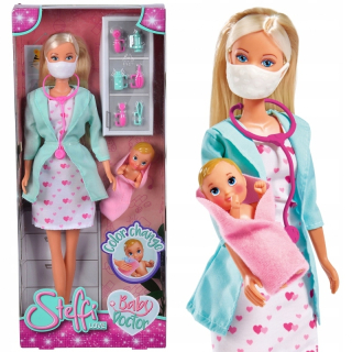 STEFFI bábika - Steffi Love Pediater s maskou + príslušenstvo
