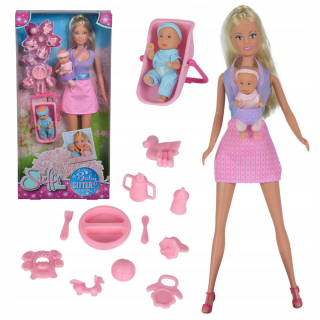 STEFFI bábika - Steffi Doll Twins 2 Nosiče + AKC