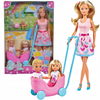 STEFFI bábika - Steffi Doll Babysitter evi Timmy Chooller + AKC. Simba