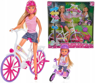 STEFFI bábika - Steffi Doll Ride Bike Evi doplnky