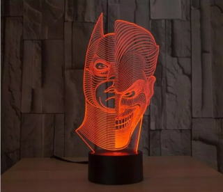 JOKER - 3D LED Batman + Joker Movie Nočné svietidlo