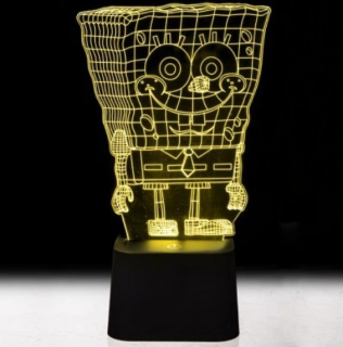 Spongebob - 3D LED Spongebob SpongeBob Schools Night lampa