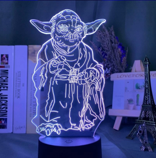 STAR WARS - 3D LED USB Star Wars Yoda Nočné svetlo