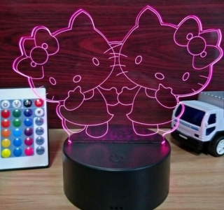 HELLO KITTY 3D LED USB Ahoj Kitty Light Baby Nočné svetlo