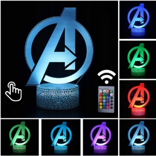 HULK - LED 3D Nočné Avengers Lamp Hulk Thor divil