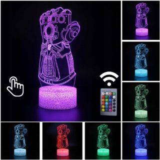 HULK - 3D LED Nočné Avengers Iron Man Hulk Marvel