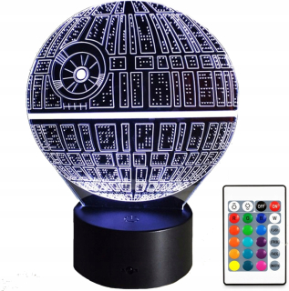 STAR WARS - Nočná lampa 3D LED STAR WARS Rôzne farby + diaľkové ovládanie