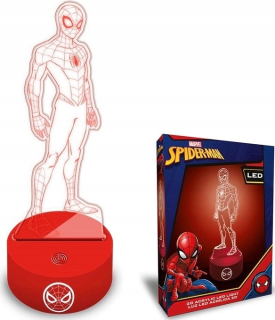 SPIDERMAN - Nočné svietidlo LED akrylové spiderman figurín