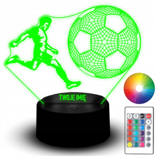 Detské nočná lampa - LED NOČNÁ LAMPA FUTBALOVÉ ZÁSTRČKY 3D OSVETLENIE SOCHA PRE DIEŤA