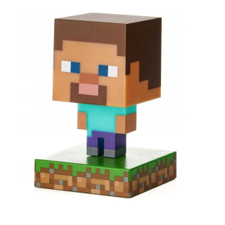 MINECRAFT  - Nočné lampy Minecraft Steve 3D Icon Light orig.