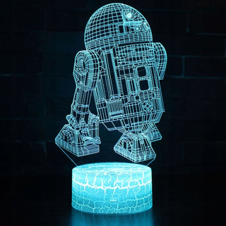 STAR WARS - Nočné svietidlo 3D Star Wars R2-D2 R2D2 projektor