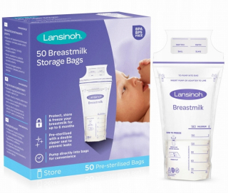 Lansinoh potravinové vrecúška 50 ks 180 ml