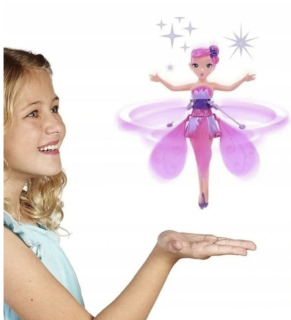 Flying Magic Fairy LED bábika ovládaná ručne